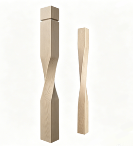 Columnas decorativas de madera de roble rojo, pilares, poste Newel tallado, ajustable, moderno, Simple, Popular, edificio de escalera de lujo - Product Image 1