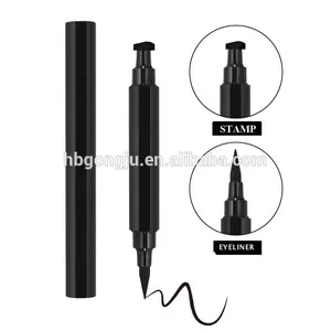Zwarte Vamp Stijl Eyeliner Stempel Waterdichte Langdurige Vloeibare Eyeliner Pen