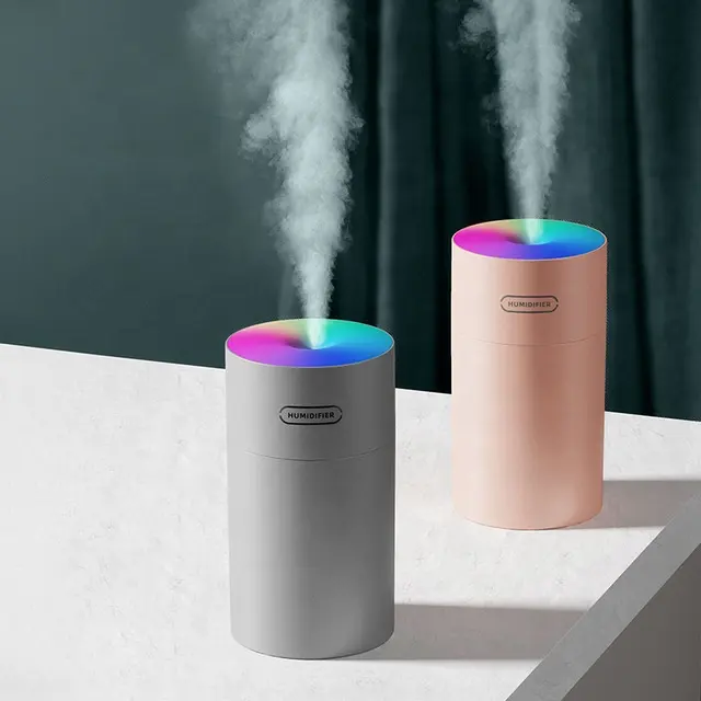 2020 मिनी अल्ट्रासोनिक हवा Humidifier घर कार यूएसबी के लिए 270ML सुगंध आवश्यक तेल विसारक Fogger धुंध निर्माता के साथ एलईडी रात दीपक