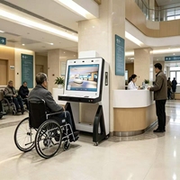 Terminal de autoservicio sin barreras ADA de 21.5 pulgadas con acceso para sillas de ruedas, pantalla táctil, teclado Braille y guía por voz OEM ODM