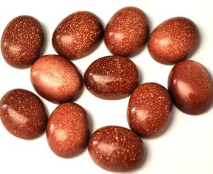 Lot de 5 cabochons ovales en pierre dorée marron 6x8mm, pierres précieuses en vrac pour la fabrication de bijoux - Product Image 6