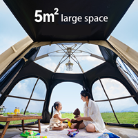 Tente six-pieds en tissu Oxford pour toutes saisons, prête à l'emploi, pliable, portable, pour camping et nuitée, épaissie, directement de l'usine