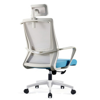 Chaise de bureau ergonomique moderne pivotante en maille avec appui-tête réglable, ensemble de mobilier de luxe en plastique pour personnel, vente en gros