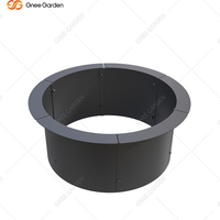 Anneau de foyer extérieur OEM noir facile à assembler de 27.5 "Doublure ronde en métal portable pour jardin et camping