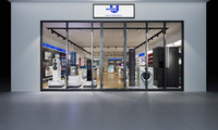 Table de présentation moderne pour ordinateur portable, tablette et téléphone, idéale pour les magasins d'électronique, les meilleurs équipements de magasin informatique