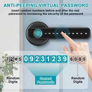 2024 màu đen mới xử lý khóa tuya BLE thông minh khóa an ninh điện tử Keyless cửa thông minh ổ khóa - Product Image 3