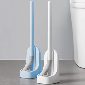 Brosse de toilette en nylon en gros avec support de séchage pour l'organisation et le nettoyage de la salle de bain, accessoires WC - Product Image 2