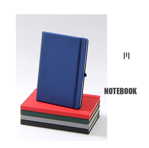 Planificador y bolígrafo de tapa dura de cuero personalizable con logo Cuaderno de diario azul A5 80 hojas con banda elástica y portalápices - Product Image 6