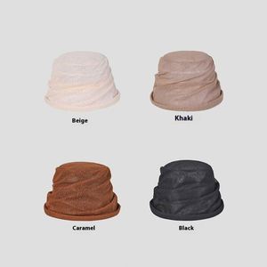 2025 New Arrival Summer Elegant Women Lace Bucket <b>Hat</b> Casual Breathable Foldable Fashion Trendy Fishermen <b>Hat</b> - Product Image 4