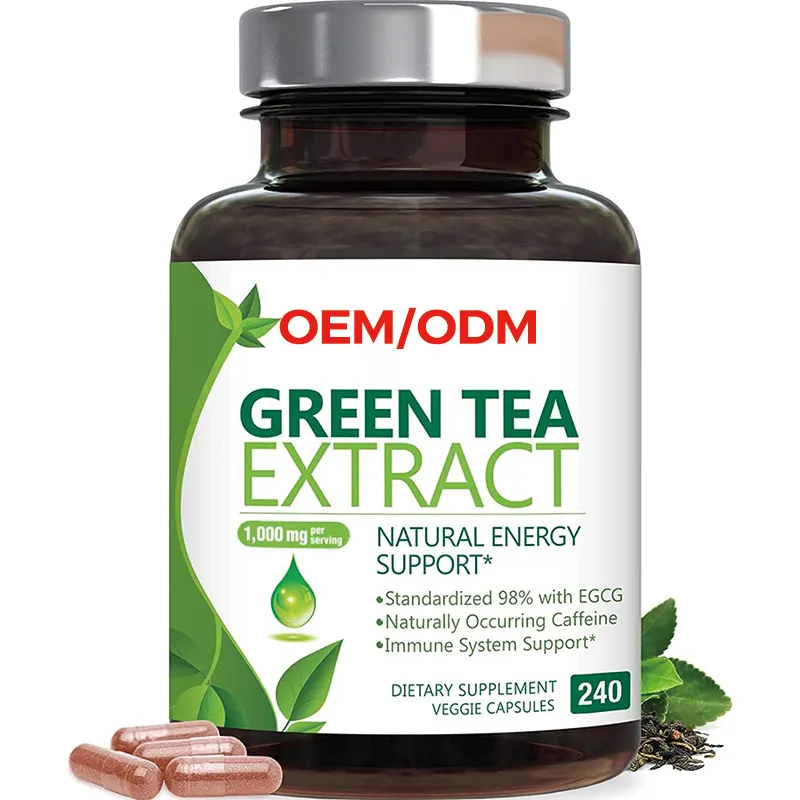 Private Label Weight Loss Antioxidant 1000mg Green Tea Extract Egcg Capsules