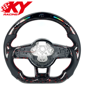 LED RPM Forged Carbon Fiber Sports Car Steering <b>Wheel</b> for VW MK7 Golf 7 2012+ GTI GTD Volkswagen MK8 MK5 MK6 Polo Jetta - Product Image 1