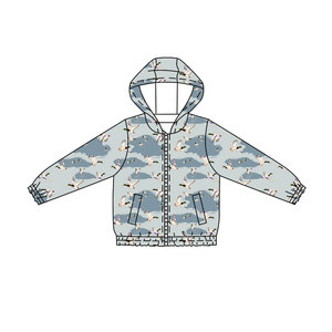 BSSO2031 rts Boutique Ensemble de vêtements pour bébé garçon avec broderie d'escargot bleu, tenues pour enfants, vente en gros, ensemble à manches courtes - Product Image 2