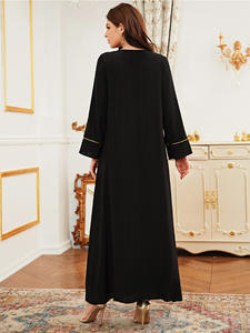 Delle Donne di modo del Vestito Del Ricamo di Inverno Maxi Abaya Robe Abiti Lungo Jilbab Musulmano Allentato Stile Medio Oriente Islamico Abbigliamento - Product Image 5