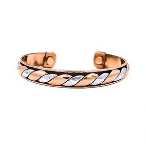 High Quality Handicrafts Women's Cuff <b>Bracelet</b> <b>Copper</b> Brass Steel Twisted Wire Polished 3 Color Options Fashionable Classic - Product Image 5