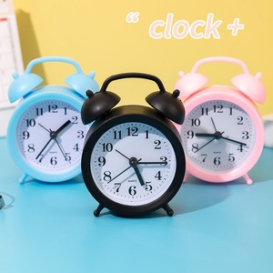 Round Colored Alarm <b>Clock</b> Circular Single Sided Plastic <b>Desk</b> <b>Clock</b> With Alarm For Dormitory Student Use - Product Image 3