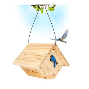 ไม้ซีดาร์แบบแขวนสำหรับ<span class=keywords><strong>บ้าน</strong></span>นกไก่กลางแจ้งสีฟ้าสำหรับตกแต่ง<span class=keywords><strong>บ้าน</strong></span>นกไก่ขนาดเล็กของขวัญสำหรับ<span class=keywords><strong>ปู่ย่า</strong></span>ตายายเฟอร์นิเจอร์สัตว์เลี้ยง - Product Image 1