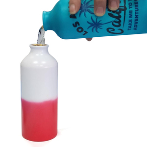 Nouveauté 500ml/600ml/ 750ml Sublimation <span class=keywords><strong>eau</strong></span> froide/liquides magique couleur changeante bouteille de sport en aluminium couleur bleue et rouge - Product Image 1