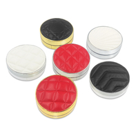 Boîte en cuir avec mousse de coussin d'air, boîte luxueuse et vide, conteneur pour crème BB, Dressing, coussin d'air, éponge, poudre