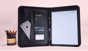 Custom Zipper PU Leather <b>A4</b> Presentation Folder for Automotive & Insurance Corporate Gifts Promotional Advertising - Product Image 5