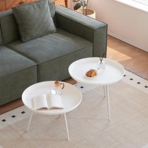 Table <span class=keywords><strong>d</strong></span>'appoint ronde moderne nordique ensemble de meubles de salon à la maison en panneaux de particules Tables basses Carton plastique européen moderne - Product Image 4