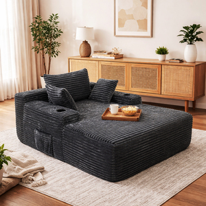 Boneless <b>Sofa</b> Compressed <b>Sofa</b> Bed Corduroy Big <b>Sofa</b> Hotel Vacuum Compressed Foam Couch Set Manufacturer - Product Image 1