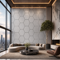 Panneaux acoustiques hexagonaux modernes, design 3D, décoratifs