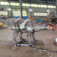 Modèle de dinosaure robot animatronique réaliste et interactif, décoré pour zone de jeux sableuse, modèle Maiasaura à vendre