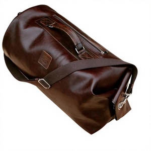 B S International Vintage Natural Crafts Genuine Buffalo Cow Leather Waterproof Twist <b>Lock</b> Zipper Lightweight <b>Portable</b> Travel - Product Image 3
