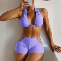 Luxe beroemd merk vrouwelijke ontwerper bikini zomerzwempak tweedelige set sexy driehoekige dames badmode kleding