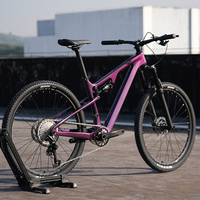 Bicicleta de Montaña de Fibra de Carbono de Fábrica 27.5 29 Pulgadas con Suspensión Completa y Freno de Disco Hidráulico para Adultos