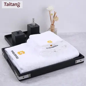 Taitang-منشفة حمام للفنادق ، مجموعة من القطن الأبيض ، منشفة وجه مخصصة للحمامات