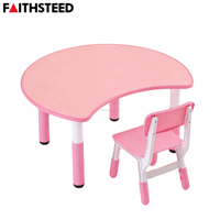Table d'apprentissage pour enfants en garderie, hauteur réglable, bureau d'activités en plastique durable, table d'étude pour enfants