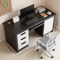 Ensemble bureau et chaise modernes en MDF durable avec tiroirs pour usage commercial, postes de travail adaptés aux appartements, idéal pour les étudiants