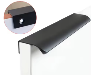 Gagang Lemari/Almari Pakaian/Laci/Meja Rias dari Besi/Aluminium dengan Tampilan Tepi Rata Modern untuk Kamar Mandi/Ruang Tamu, Mudah Dipasang - Product Image 2