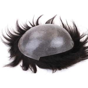 Parrucchino Sinoland su Misura, <span class=keywords><strong>Base</strong></span> in <span class=keywords><strong>Capelli</strong></span> Indiani 100% Umani, Sottile 0,02-0,04mm, Invisibile sulla Fronte, Lunghezza <span class=keywords><strong>6</strong></span> Pollici - Product Image 4