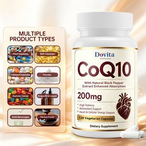 OEM <b>CoQ10</b> Hard Capsules <b>200mg</b> High Absorption Antioxidant for Heart Health Cellular Energy Boost Immune Support Vegan Gluten - Product Image 1