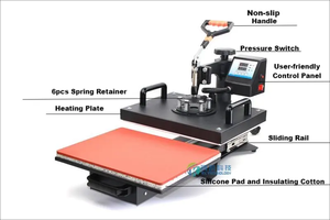 Bán Chạy Nhất 8 Trong 1 Của Nhãn Hiệu Cấp Điện Thăng Hoa Kỹ Thuật Số Phương Tiện Truyền Thông Máy Ép Nhiệt Cho In Ấn Trên Quần Áo Giấy Nhãn Hơn - Product Image 3
