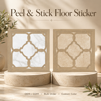 Carrelage de sol en bois PP à motif marocain personnalisé en usine, 0,76 mm, autocollant adhésif pelable et repositionnable