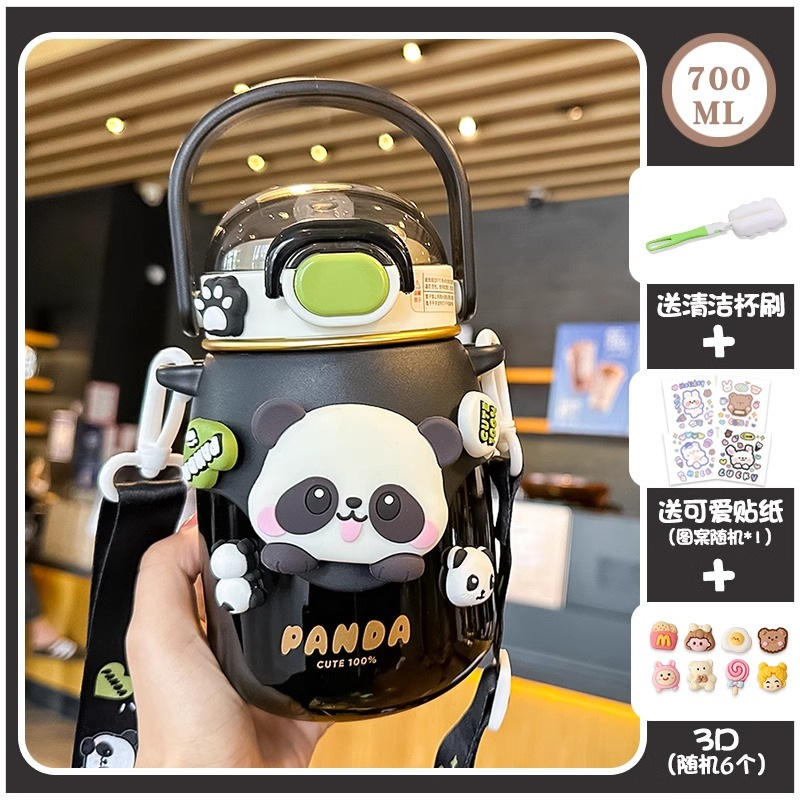 สติกเกอร์การ์ตูนเครื่องมือทำความสะอาดสติกเกอร์ 3D สีดำ