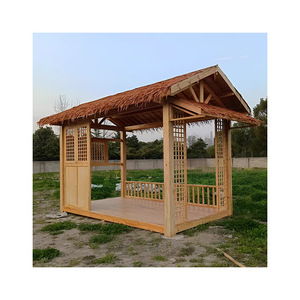 Caseta de Madera para Jardín, Sala de Verano, Casa de Té al Aire Libre, Estructura de Madera Natural Tratada a Presión, Estilo Tradicional, Fácil de Montar - Product Image 2