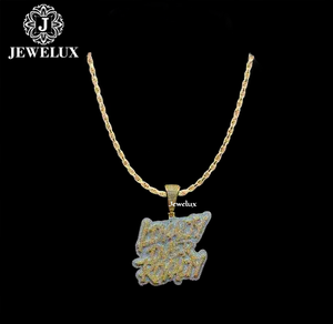 Vente en gros de bijoux de luxe plaqués or, en argent 925, avec perles d'eau douce, style hip-hop, fournisseur indien Jewelux IGI - Product Image 2