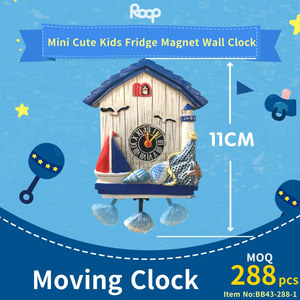 4 pouces Swing de Bande Dessinée Enfants Garçon Mur Horloge À Quartz Décoration de La Maison pour Chambre - Product Image 2