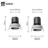 Hocheffiziente OEM-Etiketten-Mini-R56-Spotleuchte, Spionage-Karhi-Downlight mit Karhi-Steuerung für Hotels
