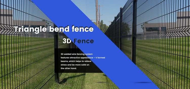 0.63m Tall Powder Coated Curved Metal Fence Welded Wire
