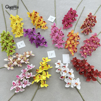 9-Köpfige Cymbidium-Blume im Sonderangebot, Hochwertige Künstliche Blume für Hochzeitsdekoration QYYN-689