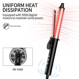 Fer à boucler infrarouge en céramique certifié, rotation automatique à 360 degrés, coiffage rapide électrique, usage domestique, hôtelier, camping-car, double tension - Product Image 5