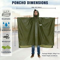 Poncho Impermeable con Capucha Personalizado para Adultos, Ligero, para Hombres y Mujeres, Reutilizable, para Emergencias al Aire Libre
