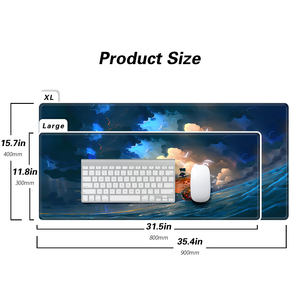 <span class=keywords><strong>Tapis</strong></span> de <span class=keywords><strong>souris</strong></span> monobloc en caoutchouc antidérapant résistant à l'usure pour le bureau et les jeux inclus. - Product Image 6