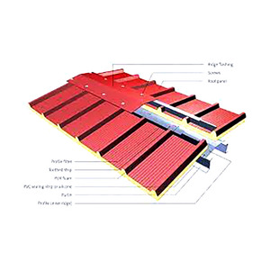 Mẫu hiện đại PU Polyurethane cách nhiệt nội thất Tấm bánh sandwich rockwool mái bên ngoài phòng lạnh hội thảo - Product Image 2