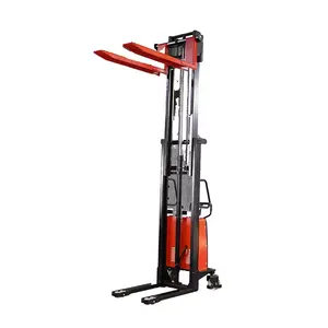 lifting semi electric pallet stacker walking type electric stacking pallet truck forklift